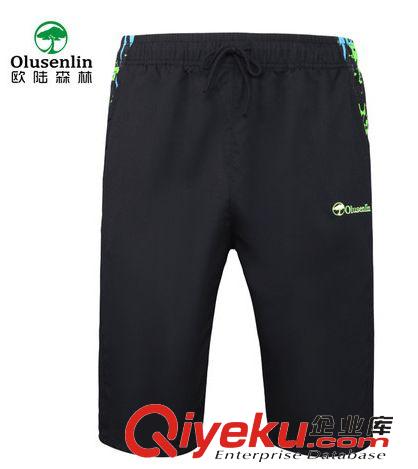 休閑運動POLO aoque/歐陸森林夏款男休閑運動五分褲速干透氣排汗戶外跑步中短褲原始圖片3
