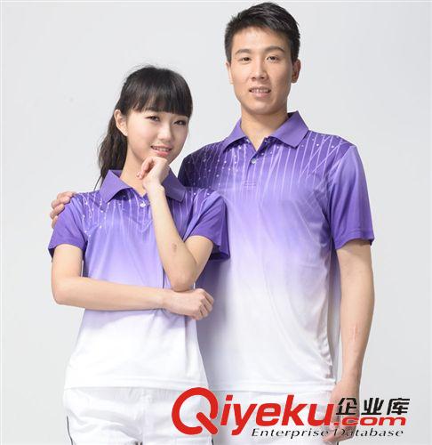 網羽系列 新款羽毛球服批發運動短袖T恤翻領情侶款網球服吸濕排汗510
