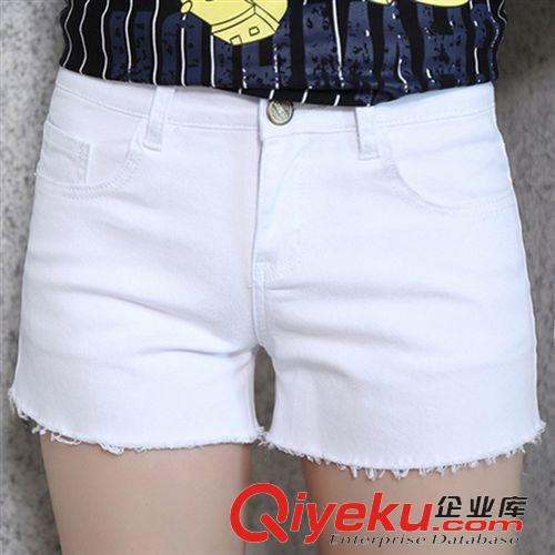 5月新款一期 2015夏裝新款牛仔短褲 女裝黑白色時(shí)尚修身韓版女士顯瘦牛仔短褲