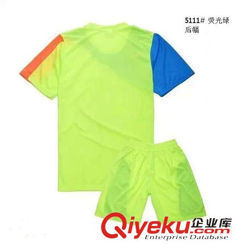 足球服(football jersey)  足球訓練服2015、訓練服新款套裝、熒光綠色足球服原始圖片2
