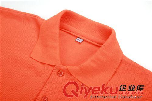 情侶裝 螺紋兩扣T恤橙色、短袖t恤工作服、運動服班服定制原始圖片2