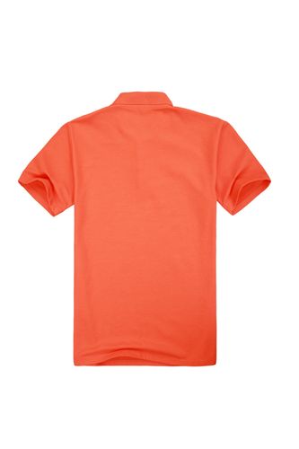 情侶裝 螺紋兩扣T恤橙色、短袖t恤工作服、運動服班服定制原始圖片3