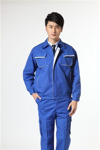 工作服 工程服套裝、藏藍色工廠廠服、廠服套裝定做、立體口袋全工藝