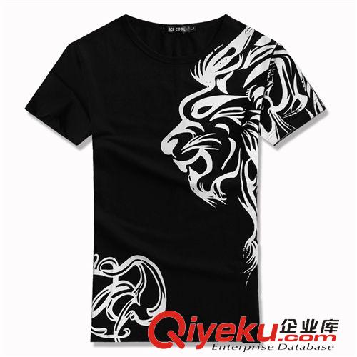主推熱銷男裝 一件代發(fā) 代理加盟 修身 圓領(lǐng) 韓版男士 時(shí)尚短袖 t恤潮男  棉原始圖片2