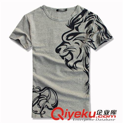 主推熱銷男裝 一件代發(fā) 代理加盟 修身 圓領(lǐng) 韓版男士 時(shí)尚短袖 t恤潮男  棉原始圖片3