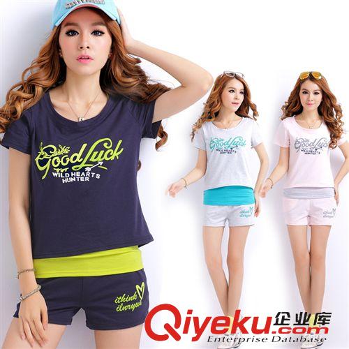 2015年度定期上新 2015夏裝新款衛(wèi)衣女韓版衛(wèi)衣套裝女夏薄款運動套裝女款