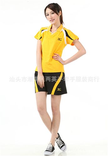 排球服區(qū) 2015大廠直供純棉gd學(xué)校單位團(tuán)體排球服美津LONG短袖套裝原始圖片2
