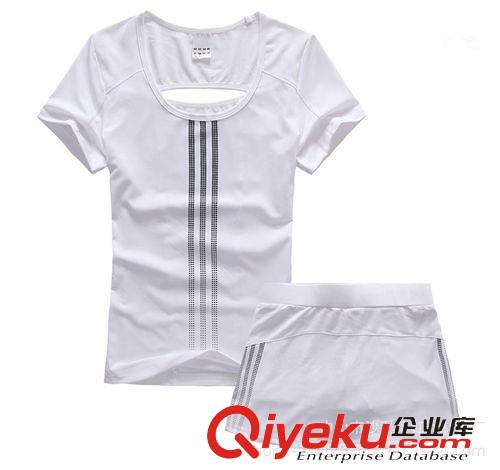 運動服 廠家供應(yīng)女士短袖T恤短褲裙褲運動服女款休閑網(wǎng)球服套裝歡迎定做原始圖片3