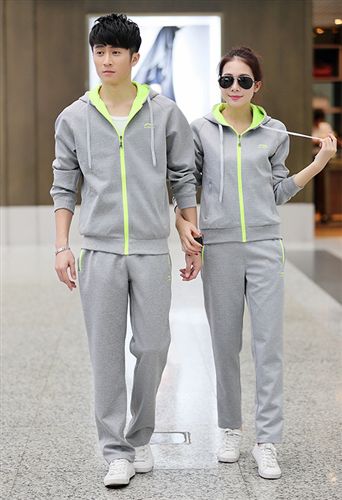 現貨體育運動服 2015春秋款情侶運動服套裝 男女大碼休閑運動裝衛衣長袖 A8603S