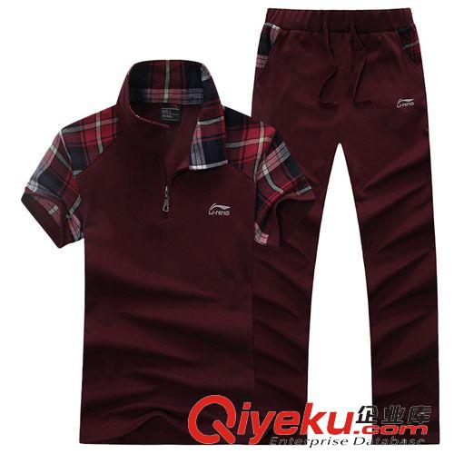現(xiàn)貨體育運(yùn)動服 男士運(yùn)動休閑服套裝 新款夏裝短袖套裝男裝羽毛球服套裝女A1305F