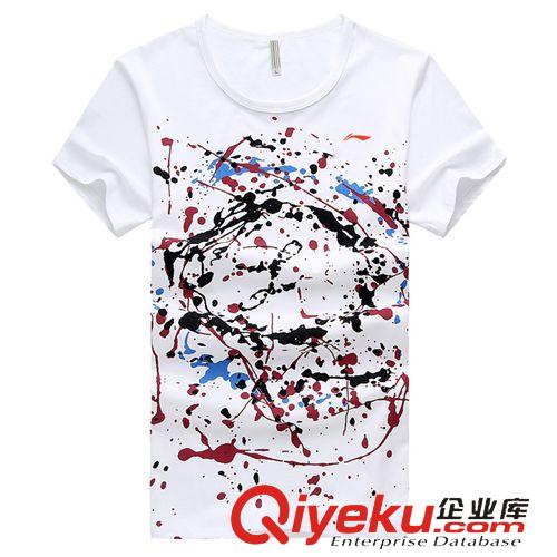 現(xiàn)貨羽毛球服 2015夏季男新款短袖翻領(lǐng)透氣李寧羽毛球服羽毛球衣招代理AF1461S原始圖片3