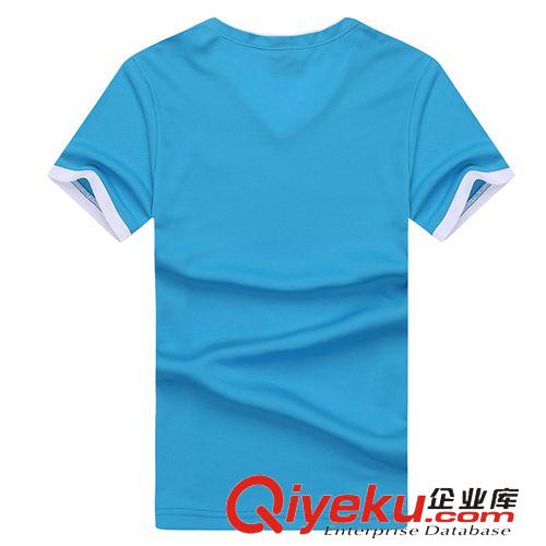 現貨羽毛球服 羽毛球服男情夏裝比賽服隊服運動服短袖v領羽毛球衣團購A5566F原始圖片3