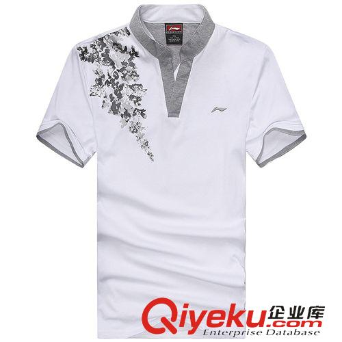 現貨羽毛球服 2015夏季李寧羽毛球服男短袖運動T恤吸汗透氣V領羽毛球衣男A505SF原始圖片2