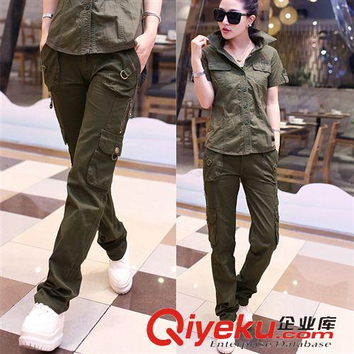 現(xiàn)貨迷彩服 2015運(yùn)動(dòng)軍迷套裝女款軍迷制服上下裝套裝一件代發(fā)A6232原始圖片3