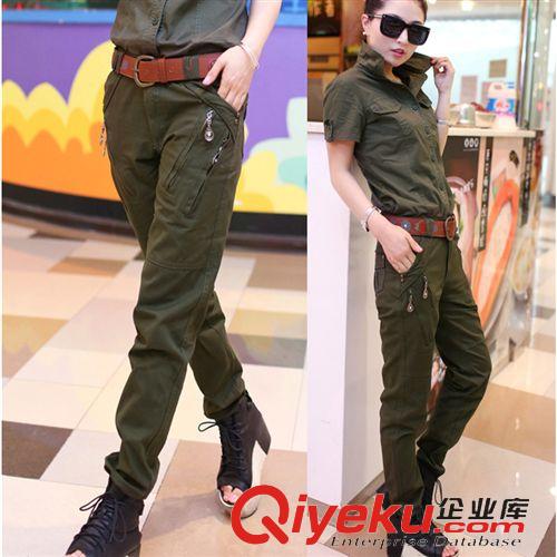 現貨軍服 女款長袖全棉作訓服軍綠色襯衣軍訓服上衣女軍訓服裝定做批發8232原始圖片2