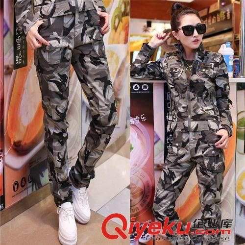 現貨軍服 2015軍迷女款迷彩服套裝gd全棉作訓服上衣長褲A9141迷彩衣原始圖片2