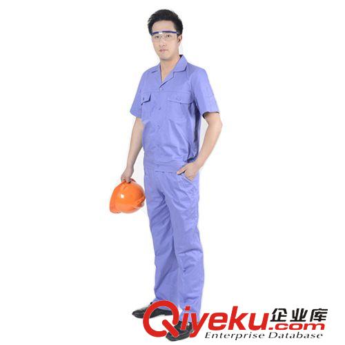 加工定做工作服　制服　職業裝 夏季短袖工作服定制全棉工廠服套裝定做透氣吸汗招代理