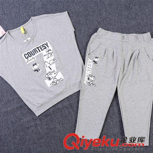 2015 夏 NEW 讓靈感飛2015新款時尚休閑運動服套裝短袖兩件套精品貨源批發(fā)分銷原始圖片3