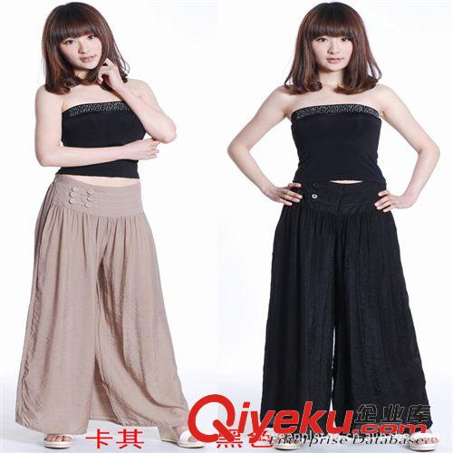 女裝 新品韓版女式休閑純色闊腿褲 燈籠褲 寬松長褲0001原始圖片2