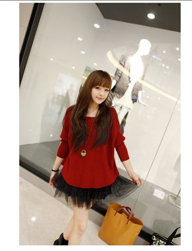 女裝 新品2012秋冬日韓女裝 寬松大碼休閑日系學院派甜美兩件套Q9019原始圖片2