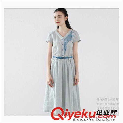 女裝-裙裝區 2015夏女輕薄新雪紡圓領無袖高腰波點連衣裙 韓版修身拉鏈背心裙