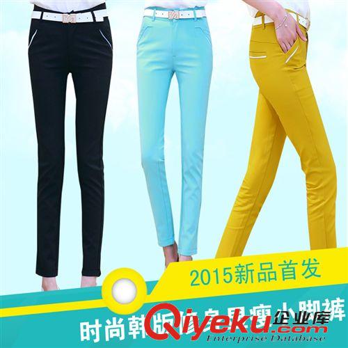 爆款轉(zhuǎn)區(qū) 實(shí)拍2015夏裝新款女九分休閑褲子韓版顯瘦女裝褲小腳褲鉛筆褲潮原始圖片2