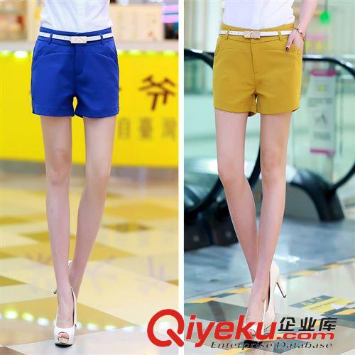 爆款轉區(qū) 實拍2015夏裝新款糖果色女裝短褲顯瘦高腰彈力大碼女裝時尚短褲原始圖片3