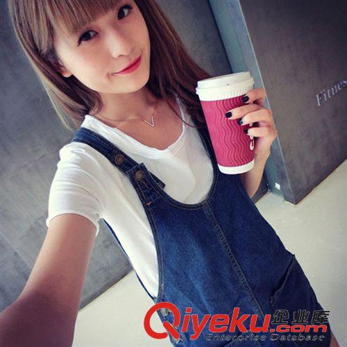 情侶T恤套裝 班服 校服 2015新款情侶裝夏裝T恤女連衣裙韓版修身圓領短袖T恤 廠家直批