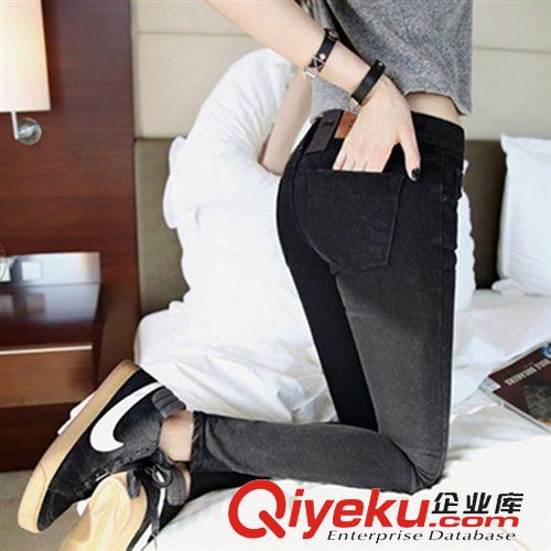 牛仔系列 牛仔長褲彈力黑色牛仔褲 女 小腳褲修身顯瘦韓版潮秋季原始圖片3