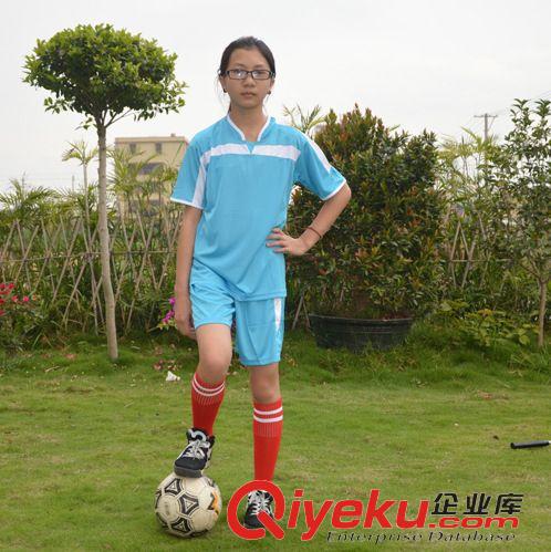 足球服 批發zp中小學生光板足球服套裝兒童足球衣訓練比賽服可加印開票原始圖片3