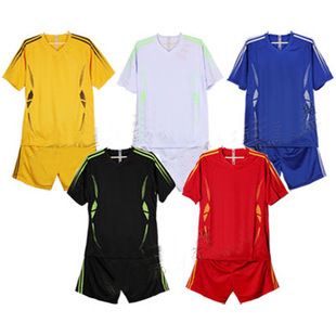 足球服（無標） 批發zp全空白兒童足球服套裝光板中小學生足球衣訓練比賽服可印