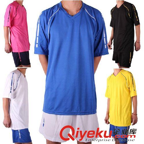 足球服（無標） 批發zp全空白足球服套裝男光板足球衣訓練比賽服吸濕排汗料可印原始圖片2
