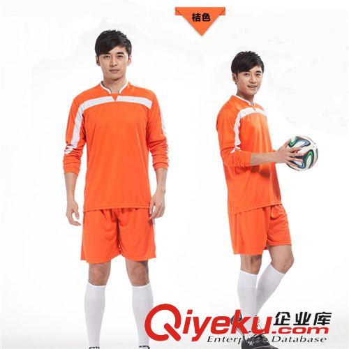足球服（無標） 供應zp長袖足球服套裝男光板長袖足球衣訓練比賽服全空白可加印原始圖片2