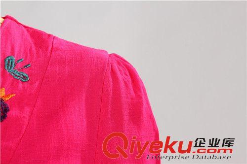 媽媽裝 MM017 實拍2013新款中老年媽媽裝 短袖t恤繡花民族風大碼女裝