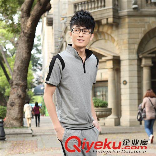 2014男款夏季套裝 批發(fā)價2015夏季新款短袖長褲男裝運動服套裝808