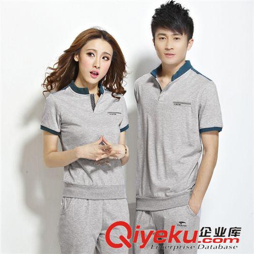 2014情侶夏季套裝 2014夏季新款時尚潮流情侶運動服 批發團購 運動套裝8035原始圖片2