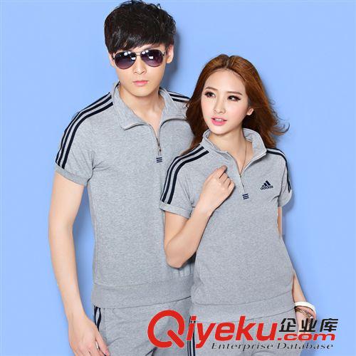 2014情侶夏季套裝 批發價2015夏季新款短袖長褲情侶運動服套裝A26原始圖片2