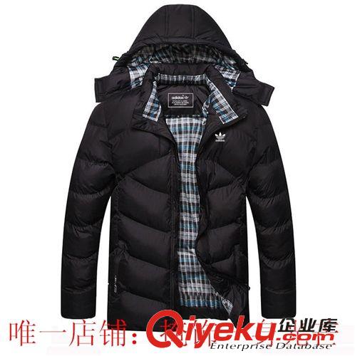 2013男棉衣 2014冬季新款韓版男裝字母立領帶帽保暖加厚運動棉衣9888原始圖片3