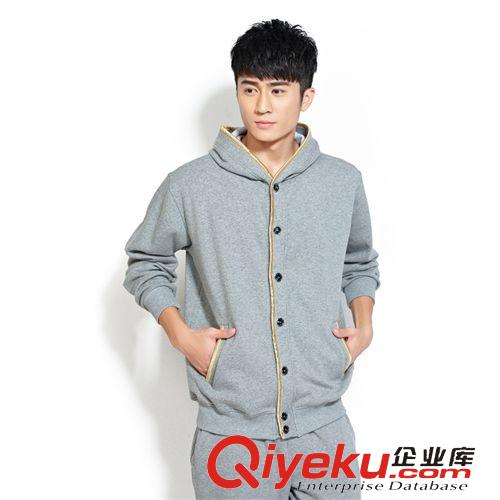 2013男裝冬季套裝 2014春季新款韓版男裝立領(lǐng)時尚休閑運動套裝7691原始圖片3