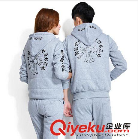 情侶裝 班服 好質(zhì)量 男女三件套加絨加厚運(yùn)動(dòng)服全棉精品情侶衛(wèi)衣休閑運(yùn)動(dòng)套裝原始圖片2
