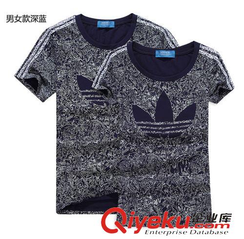 女T恤 批發(fā)運動時尚情侶款T恤運動休閑圓領(lǐng)短袖T恤純棉男女修身短袖上衣