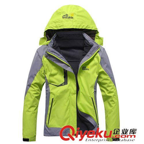 男沖鋒衣 情侶新品2014品牌戶(hù)外抓絨保暖連帽兩件套沖鋒衣女滑雪服團(tuán)購(gòu)批發(fā)