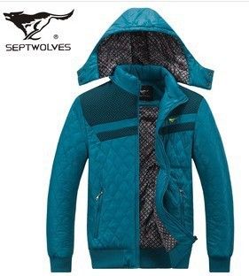 男棉衣 團(tuán)購(gòu)2014冬季新品男式純色修身商務(wù)休閑夾克棉衣外套男裝棉衣批發(fā)原始圖片2