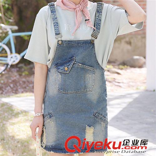 5月1期 實拍2015夏季新款韓版學生牛仔背帶裙女寬松顯瘦女裝連衣裙潮原始圖片3