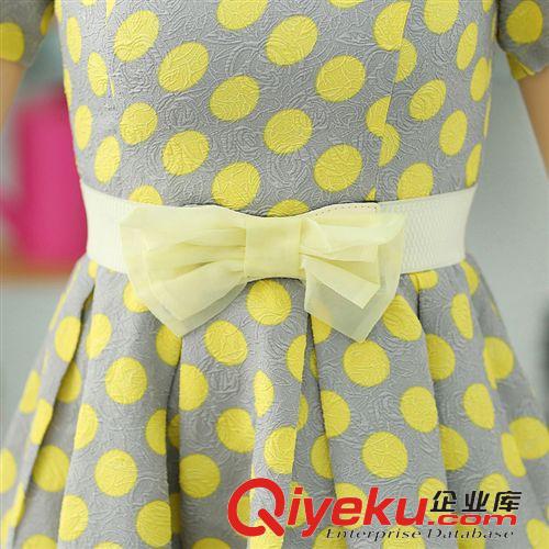 5月1期 2015夏季女裝新款韓版修身歐根紗短裙 波點修身蓬蓬連衣裙原始圖片3