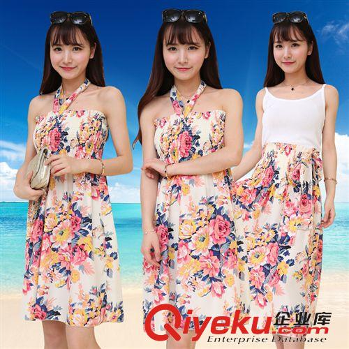 4月新款2期 實拍2015夏季女裝新款韓版甜美公主狐貍珍珠拼接短袖A版連衣裙