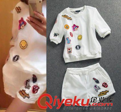 333 實拍2015夏季女裝新款秋波西米亞沙灘裙 五分袖雪紡印花連衣裙