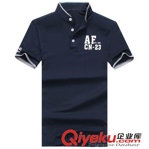 短袖Polo衫 2015新款男式t恤批發 時尚品牌男士V領短袖純棉T恤 修身短袖男裝