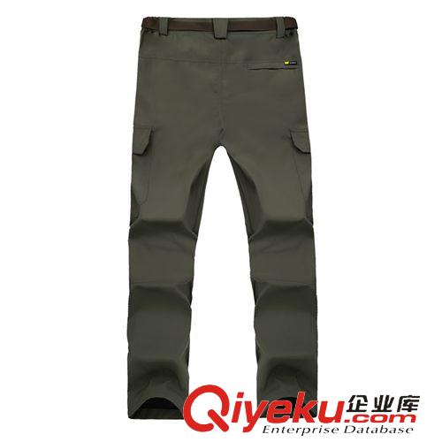 沖鋒褲 2015新款男士登山褲 春秋男士戶外防水沖鋒褲 純色滌綸防水沖鋒褲