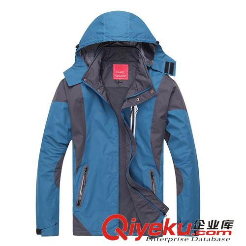 爆版沖鋒衣 2014春季新款 品牌服飾戶外沖鋒衣男情侶運動男一件套代發83986原始圖片2
